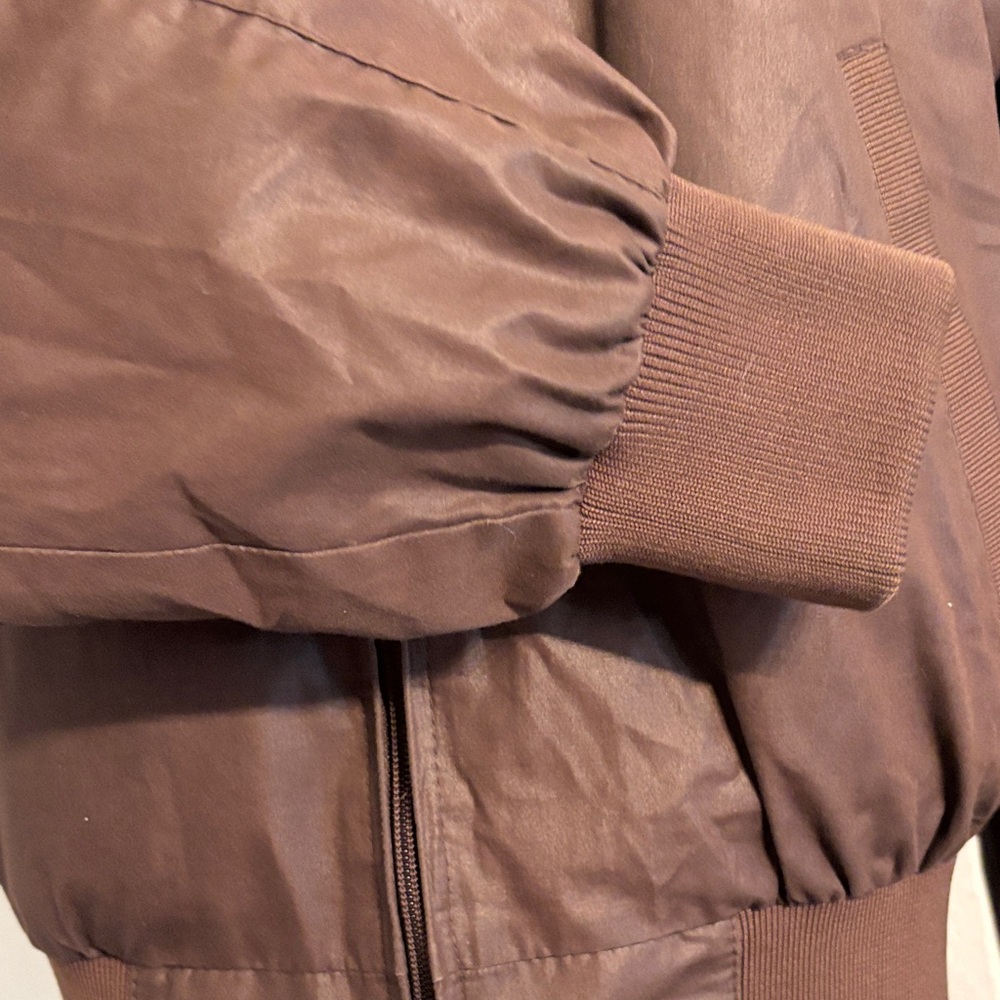 Vintage 80’s brown men’s MEMBERs ONLY Thailand zip up jacket sz 42 EUC - Picture 4 of 12